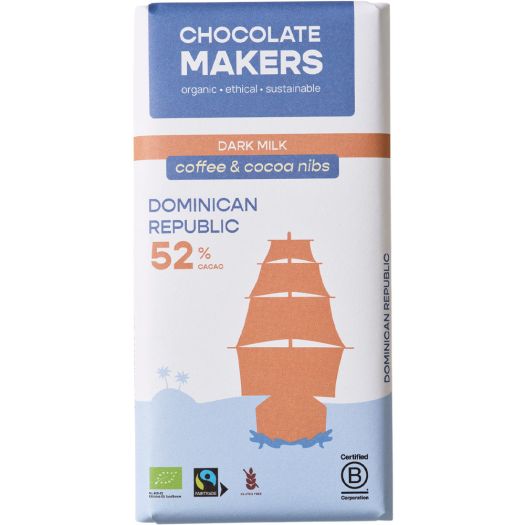Chocolatemakers - Coffee & Cacaonibs donkere melkchocoladereep