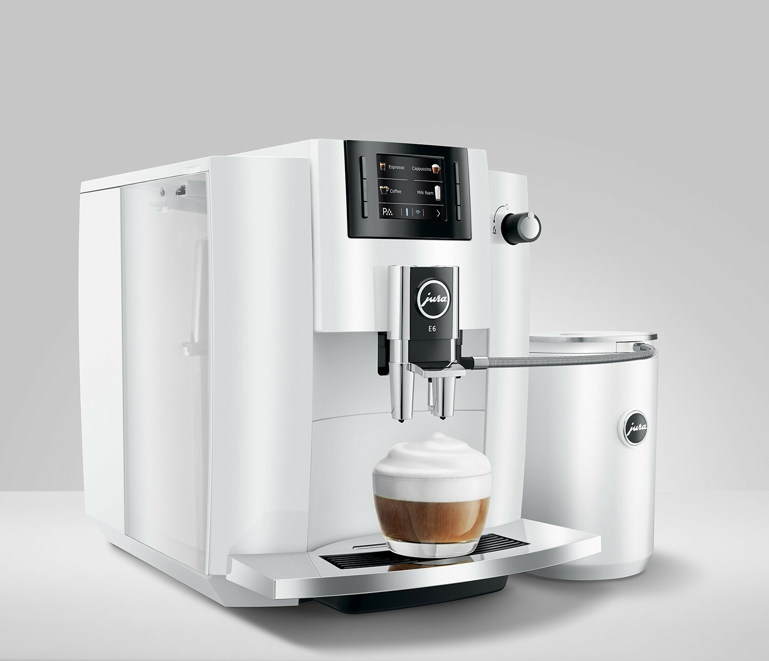 Jura E6 Piano White EB volautomatische koffiemachine Nu met gratis reinigingspakket