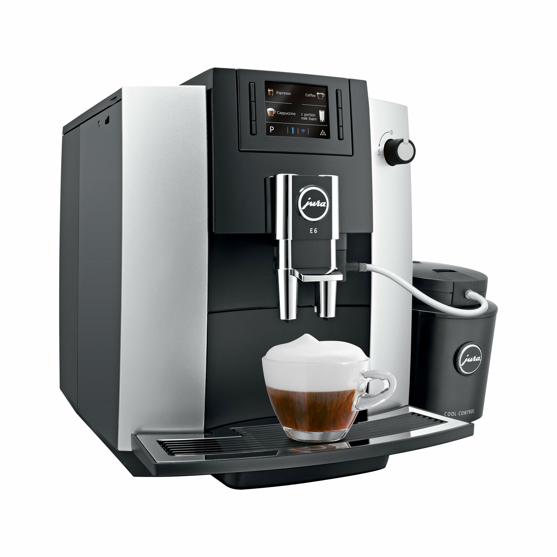 JURA E6 Platina EB koffiemachine - gratis reinigingspakket en koffie