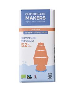 Chocolatemakers - Coffee & Cacaonibs donkere melkchocoladereep