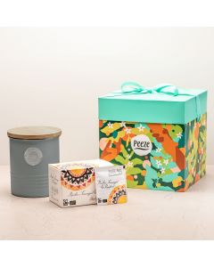 Thee cadeaupakket met voorraadblik
