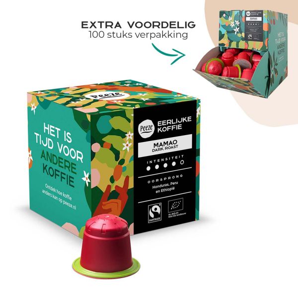 Koffiepads extra dark Fairtrade Per Zak 36 st